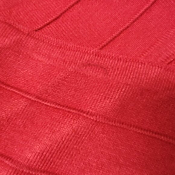 Sexy Red Dress Bodycon figure hugging bandage Red Dress Size M, L,  XL - Picture 7 of 12